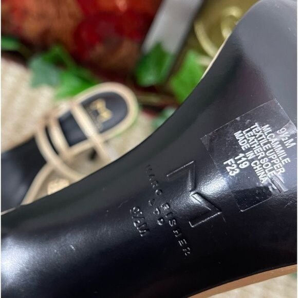 Marc Fisher LTD Cammile Ankle Strap Sandal in Light Natural Size 9.5 - Picture 12 of 14